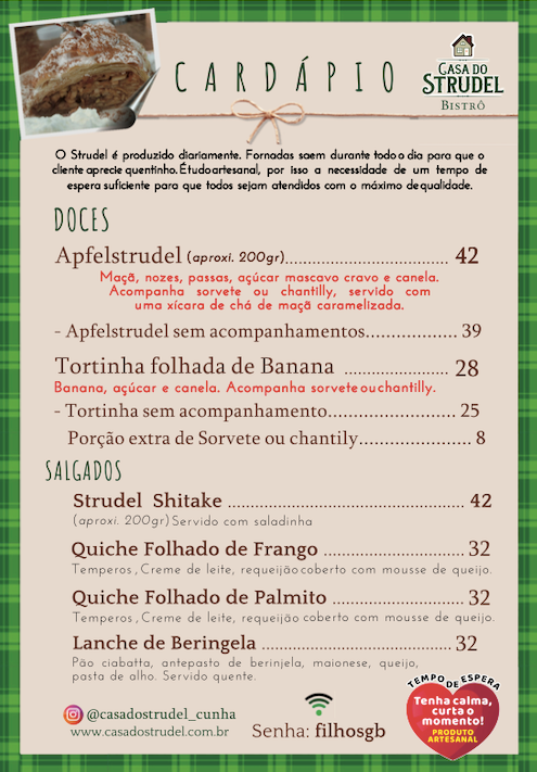 Cardápio 5 de Julho de 2025